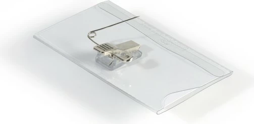 Mbajtës emri Durable, PVC, 90x54mm, transparent, 50 copë