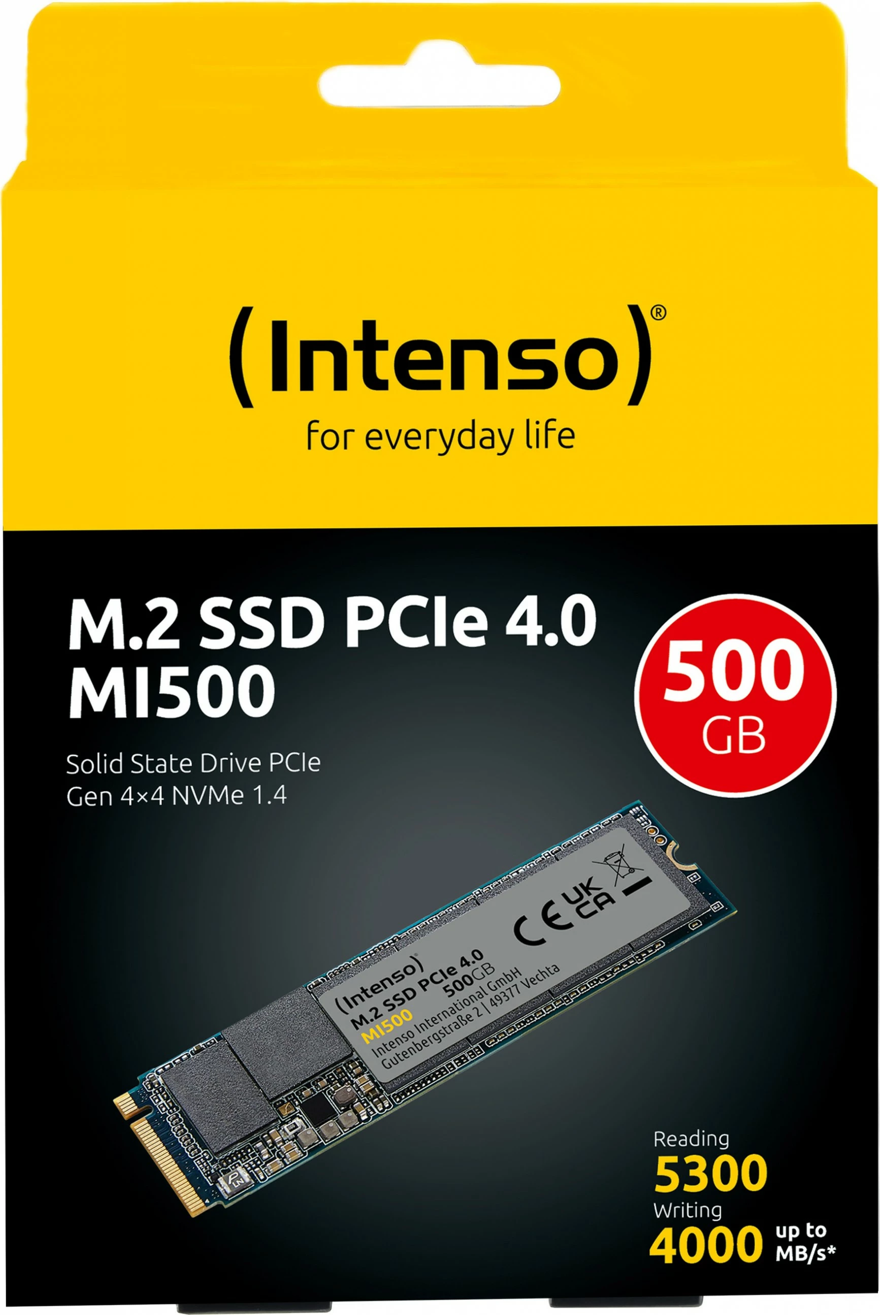 SSD Intenso MI500, 500 GB, M.2, 5300 MB/s