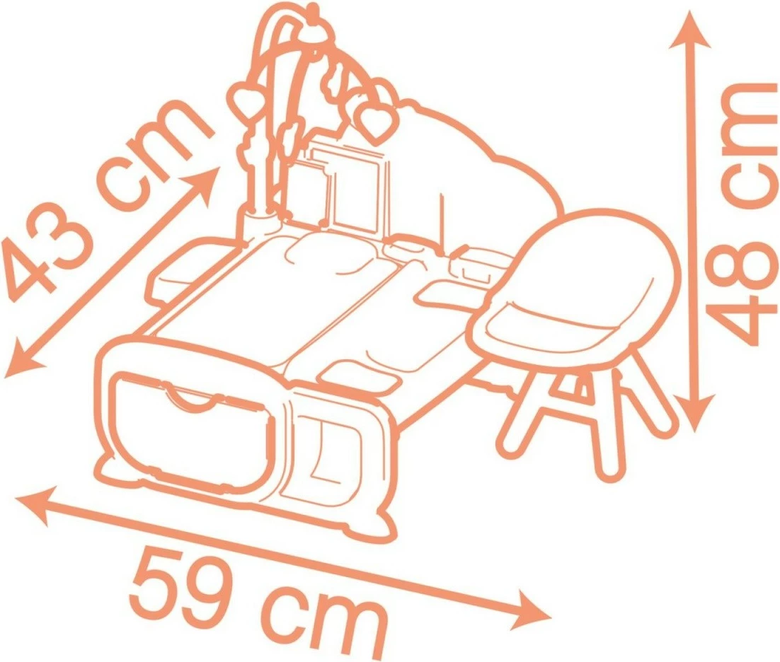 Kënd elektronik për kujdes kukullash Smoby Baby Nurse, me 19 aksesorë, Multikolor