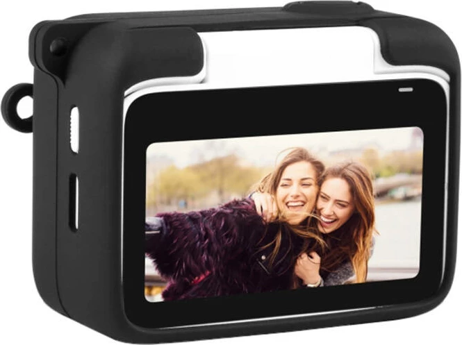 Mbështjellës silikoni Puluz PU876B për Insta360 GO 3 me kapak lente, zi