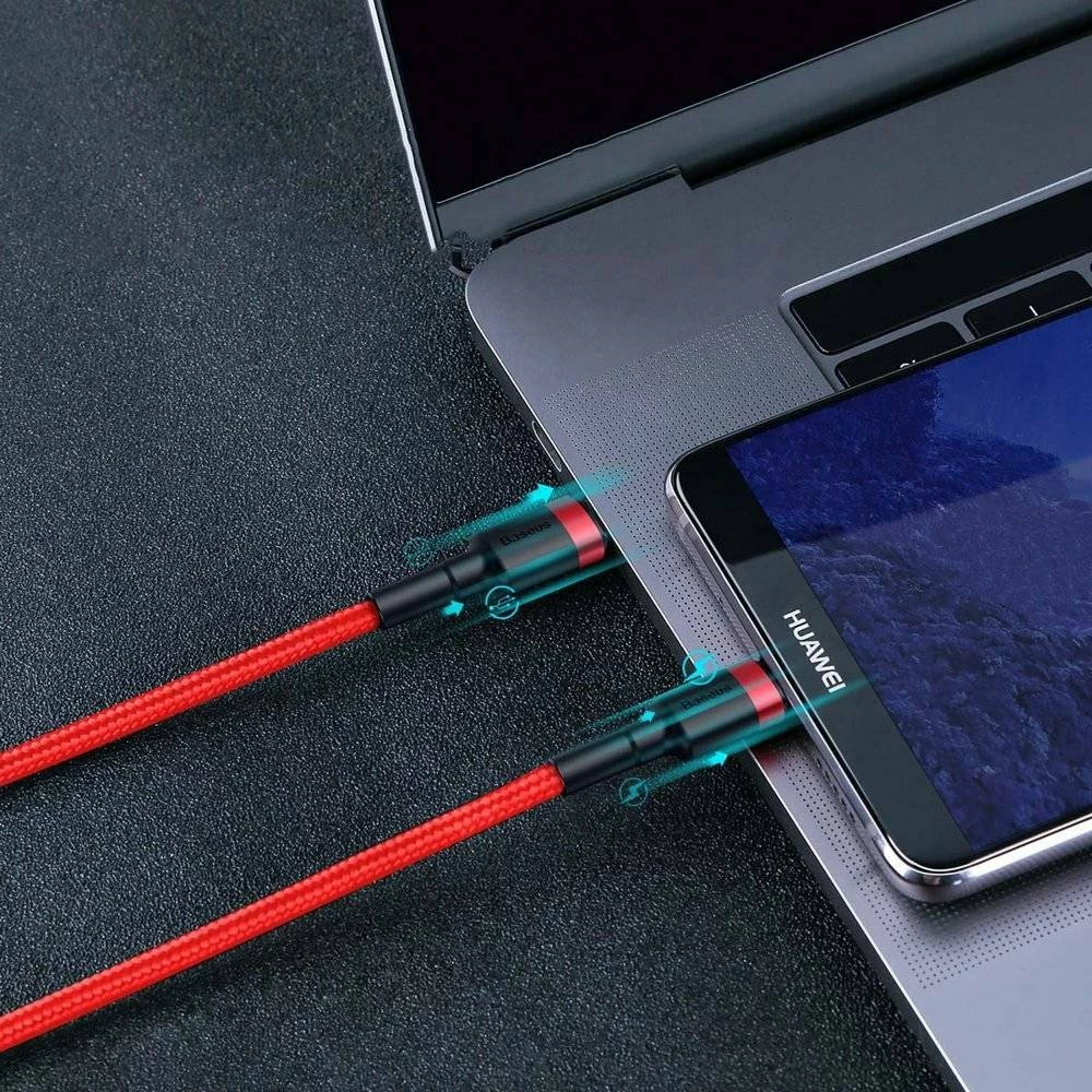 Kabllo Baseus Cafule USB-C në USB-C 1m PD/QC, e zezë