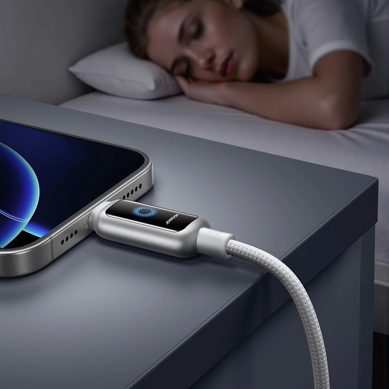 Kabllo USB-A në Lightning, Joyroom S-A55 StarFlight, 1.2 m 3A, e bardhë
