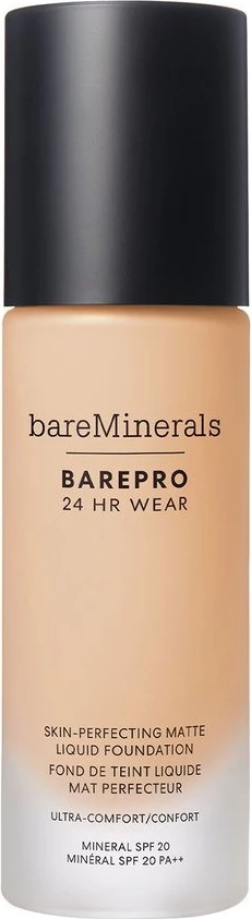 Fondatinë e lëngshme për femra bareMinerals BarePro 24HR Wear Skin-Perfecting Matte Liquid Foundation SPF20 Light 21 Neutral, 30ml