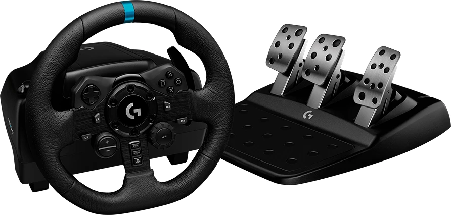 Timon garash Logitech G923 me pedale, USB, për PC/PS, i zi