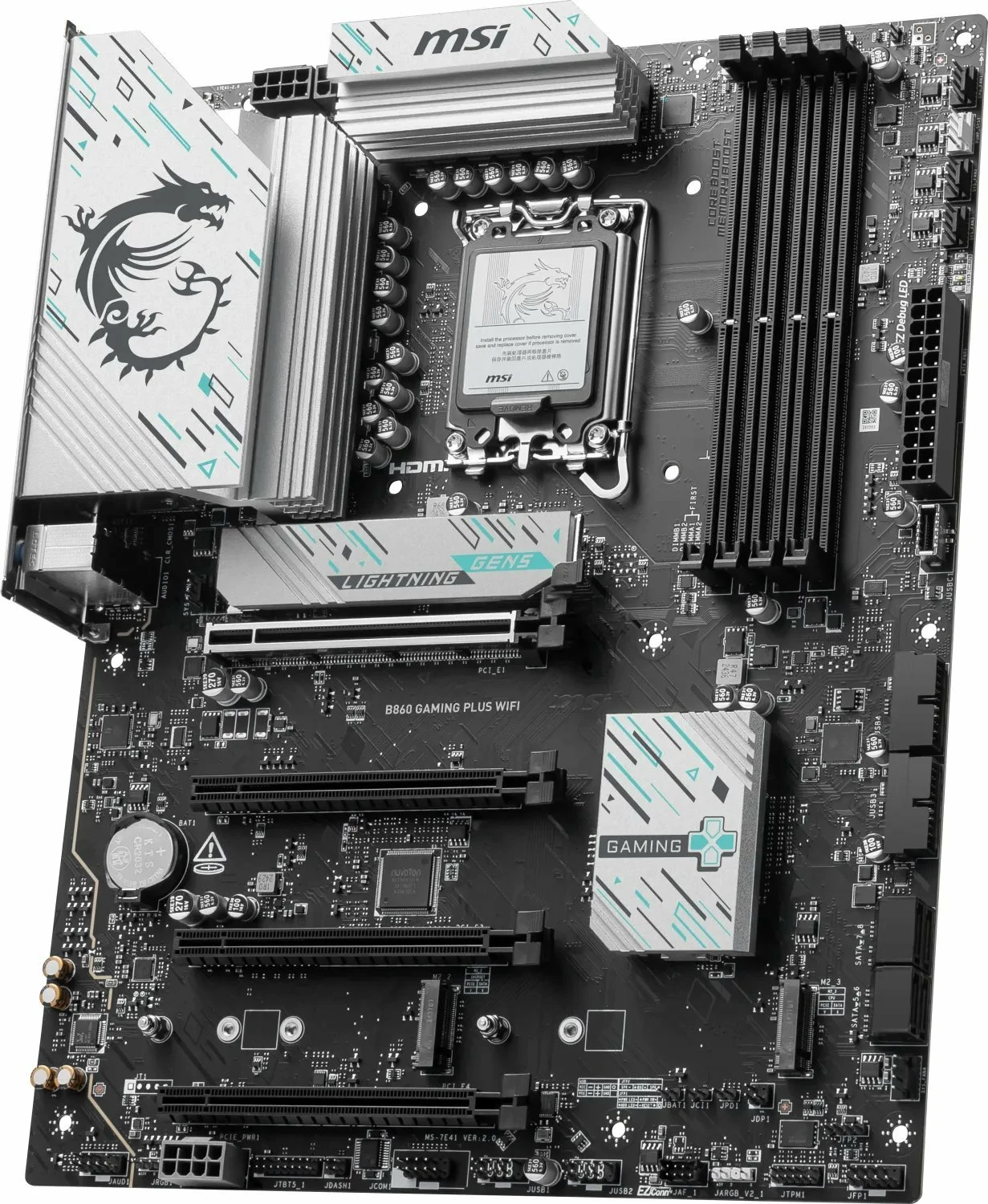 Pllakë amë MSI B860 GAMING PLUS WIFI, ATX, DDR5 deri 256GB, Wi‑Fi 7, 5G LAN, PCIe 5.0