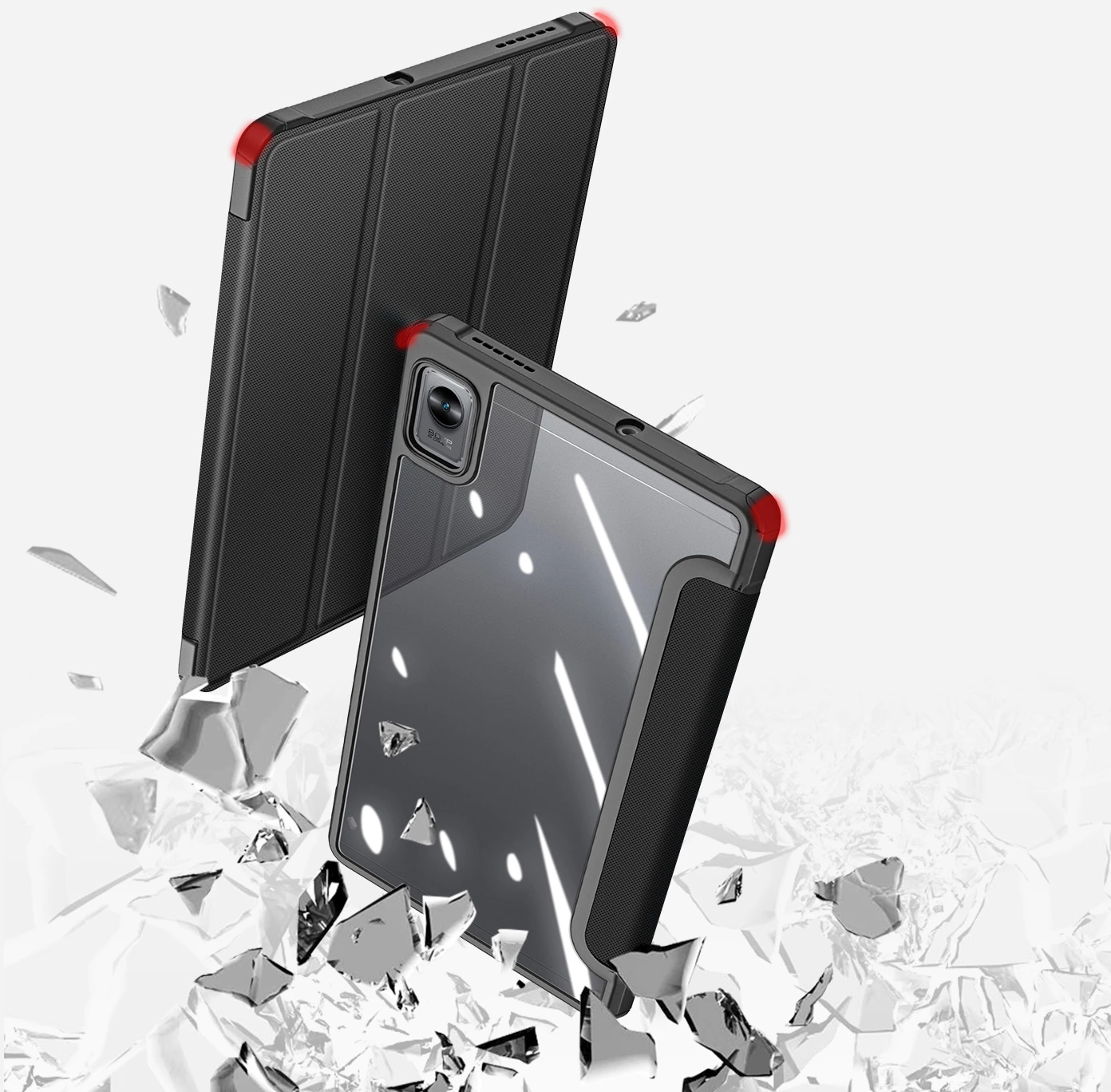 Mbështjellës Dux Ducis Toby Flip për Realme Pad Mini 8.7", i zi