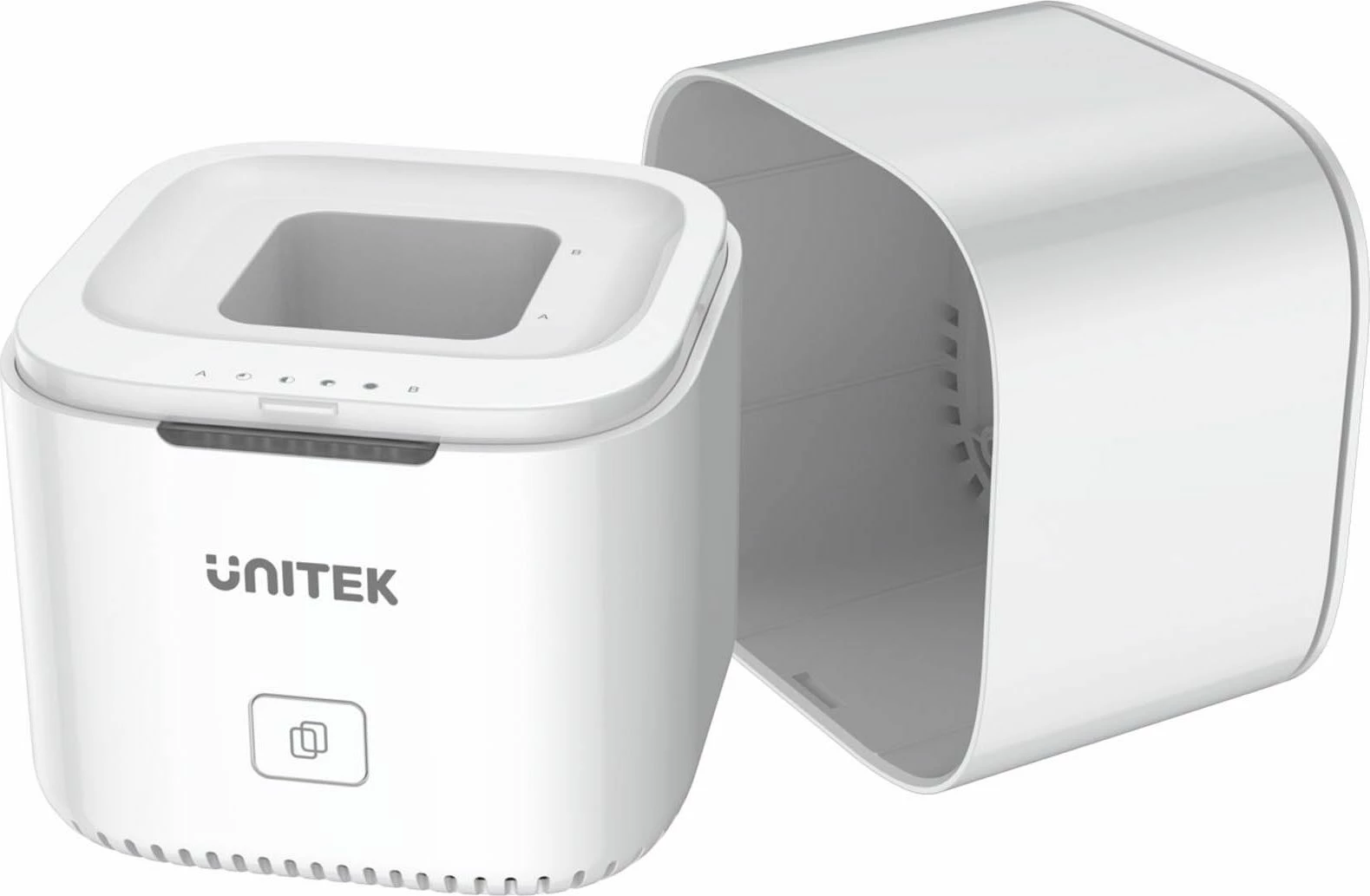 Stacion dokimi Unitek S1207A për 2x M.2 NVMe, USB 3.2 Gen 2 10Gbps, klonim offline, i bardhë