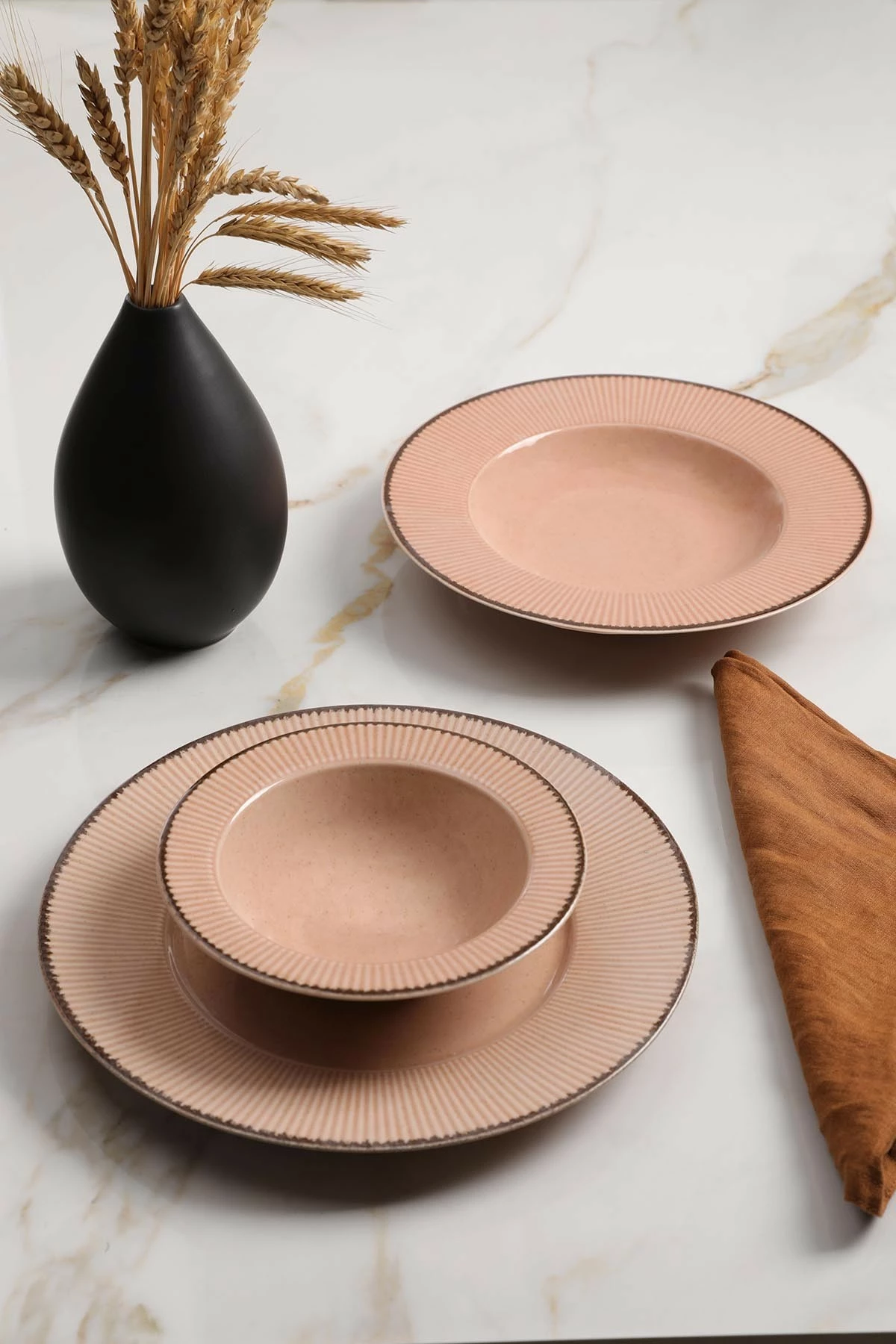 Set darke porcelani, 18 pjesë, Hermia Concept, ADL18Y4730P04