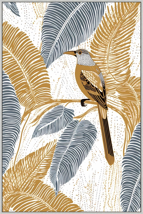 Pikturë dekorative Feels like Spring, kanavacë, shumëngjyrëshe, dru, gri, 83x123x4cm