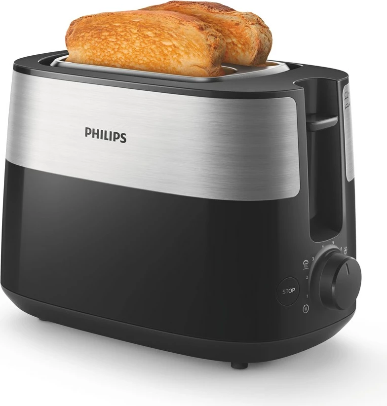 Tostier Philips Daily Collection HD2516/90, 2 feta, 830 W, e zezë