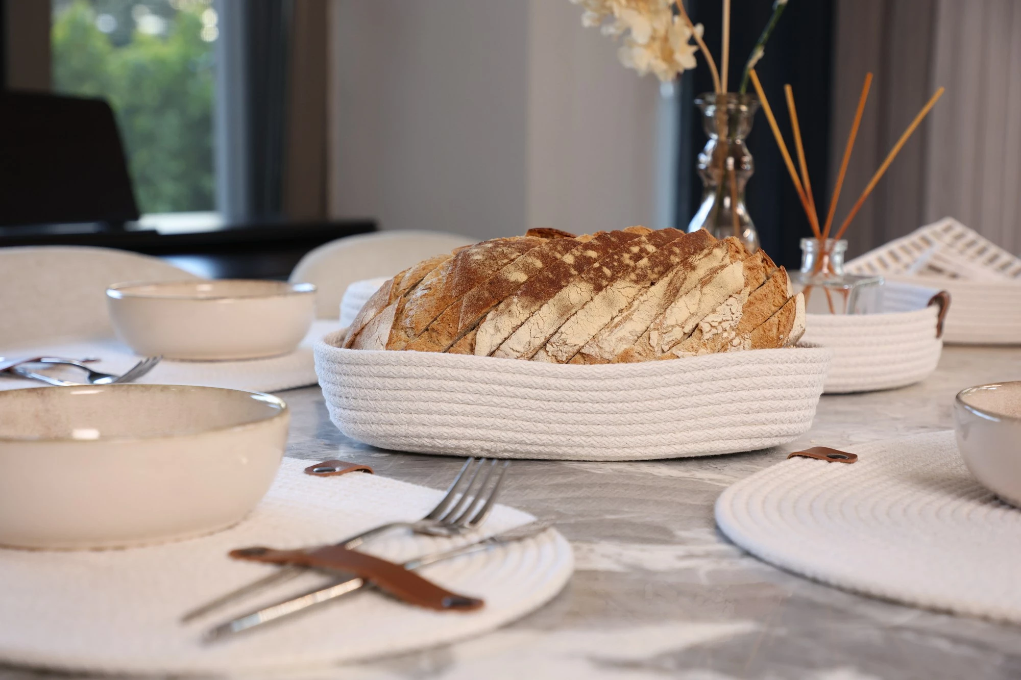 Set shporta pambuku për bukë (4 copë), Aberto Design, JUT01001127D