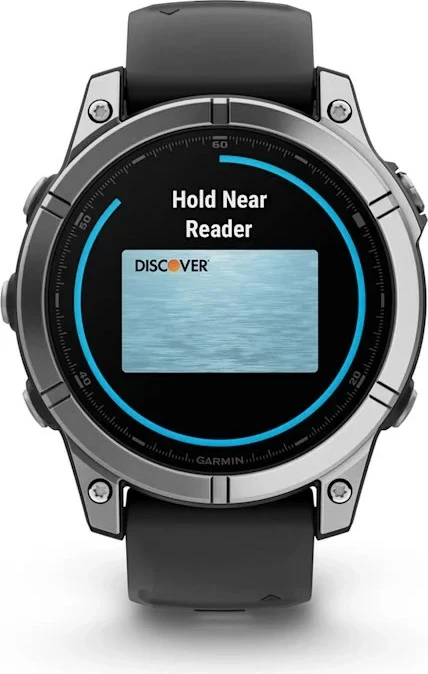 Garmin Fenix E 47mm Multisport GPS - Stainless Steel with Black Silicone Band