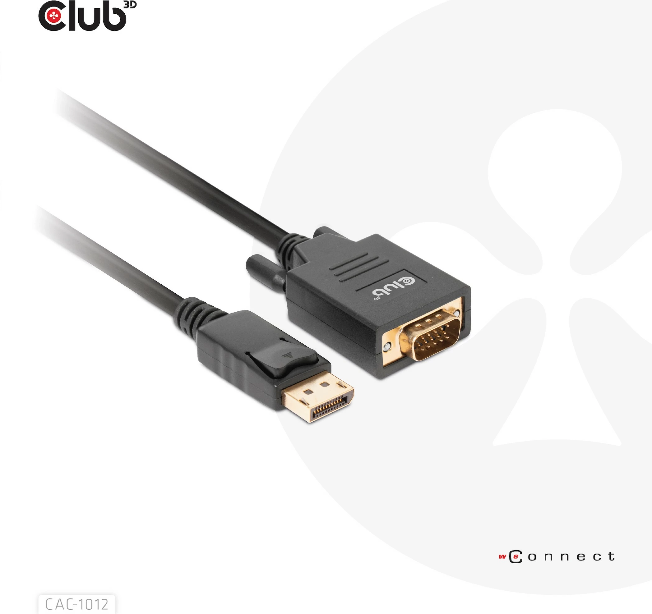 Kabllo DisplayPort në VGA Club3D 2m, e zezë