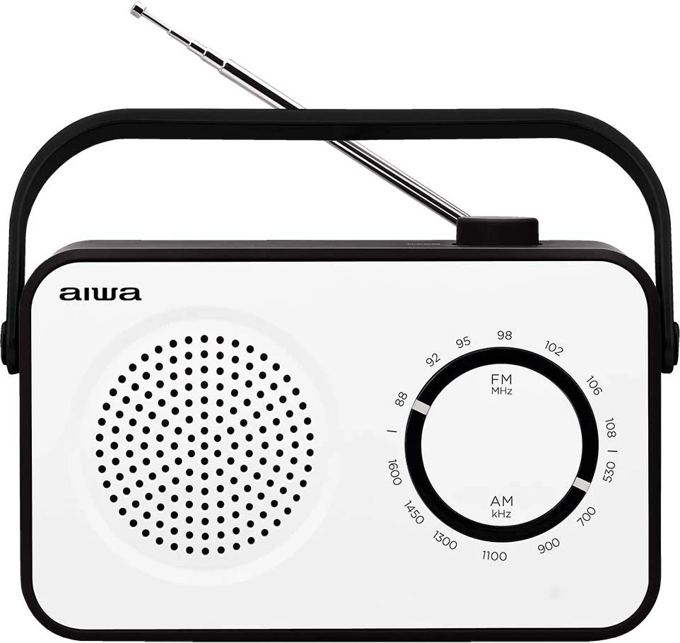 Radio portative Aiwa R-190BW FM/AM 2 W bardhë/zi