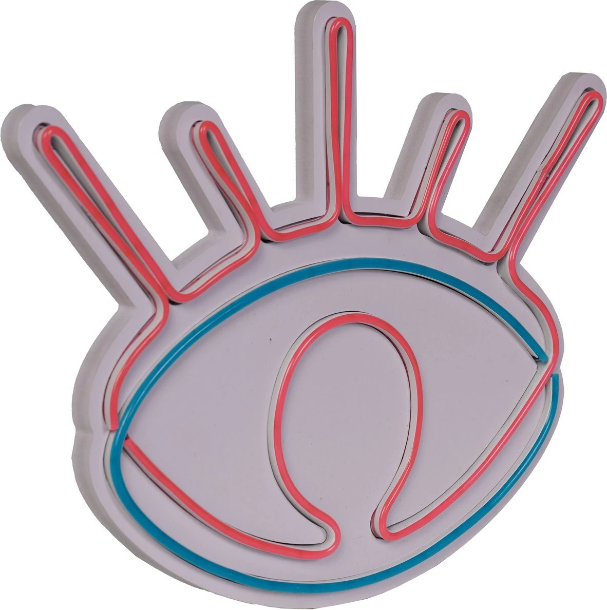 Dritë dekorative plastike LED, syri i keq, rozë-blu