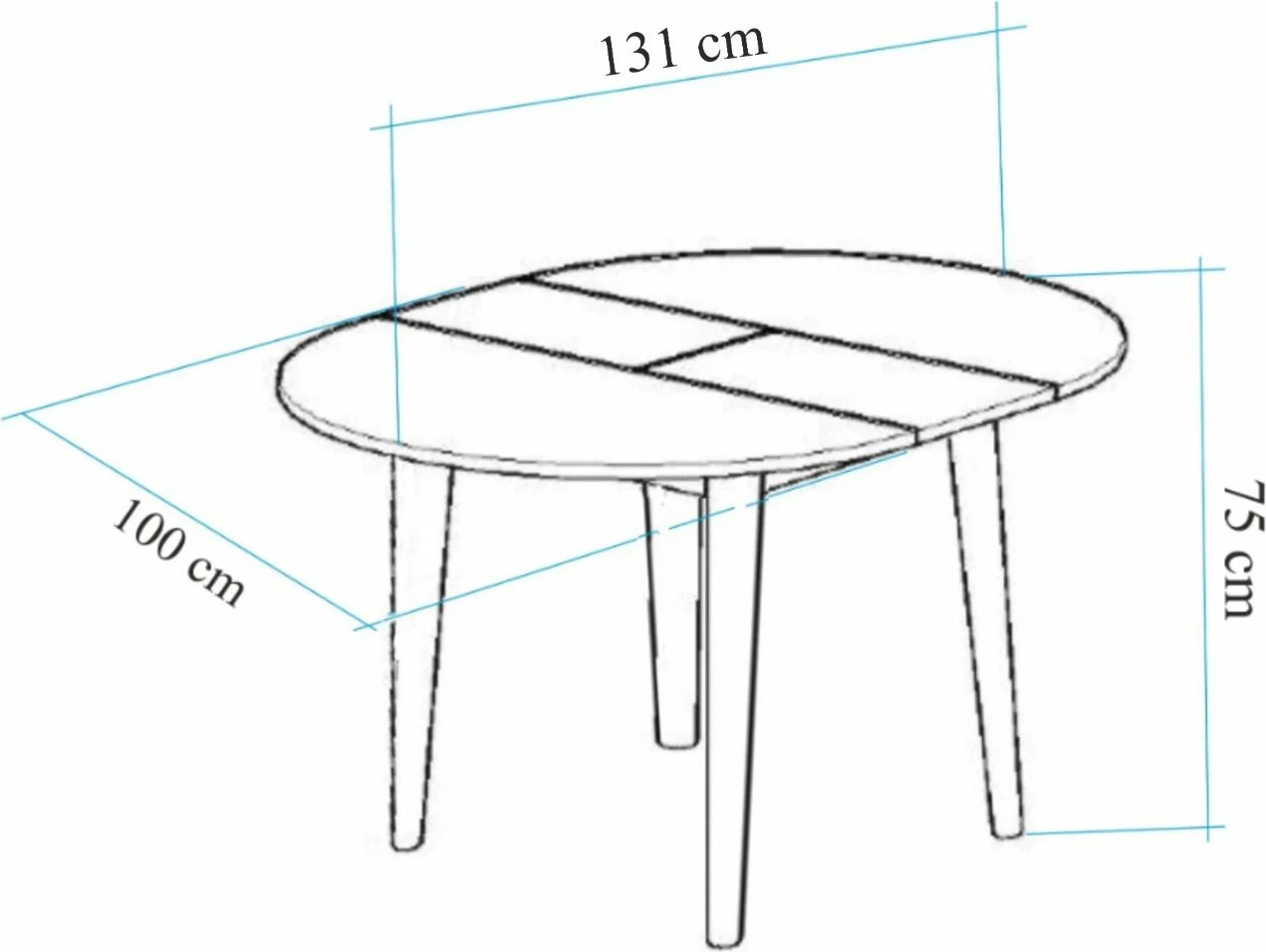 Tavolinë ngrënie me zgjatje, Hanah Home, Oliver, ngjyrë lis dhe e bardhë