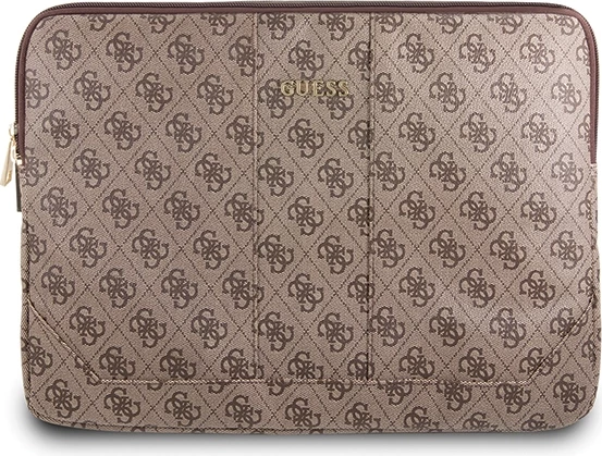 Mbështjellës laptopi Guess 4G Uptown, deri 13", Kafe