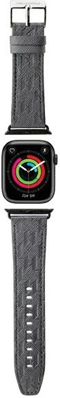Rrip për Apple Watch Karl Lagerfeld Saffiano Monogram, 42/44/45/49mm, Argjendtë