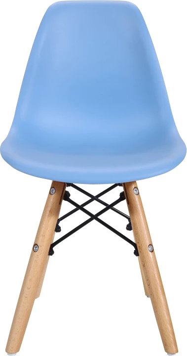 Karrige për fëmijë Julita, PP blu, dru ahu natyral, 35x31x57.5cm