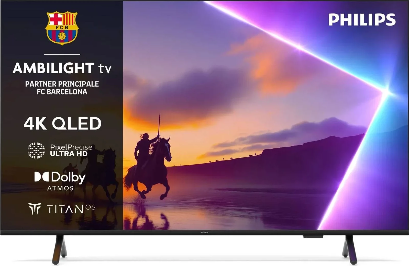 TV Philips 50PUS8510/12 50" 4K UHD QLED, Ambilight 3, Smart (Titan OS), Dolby Atmos