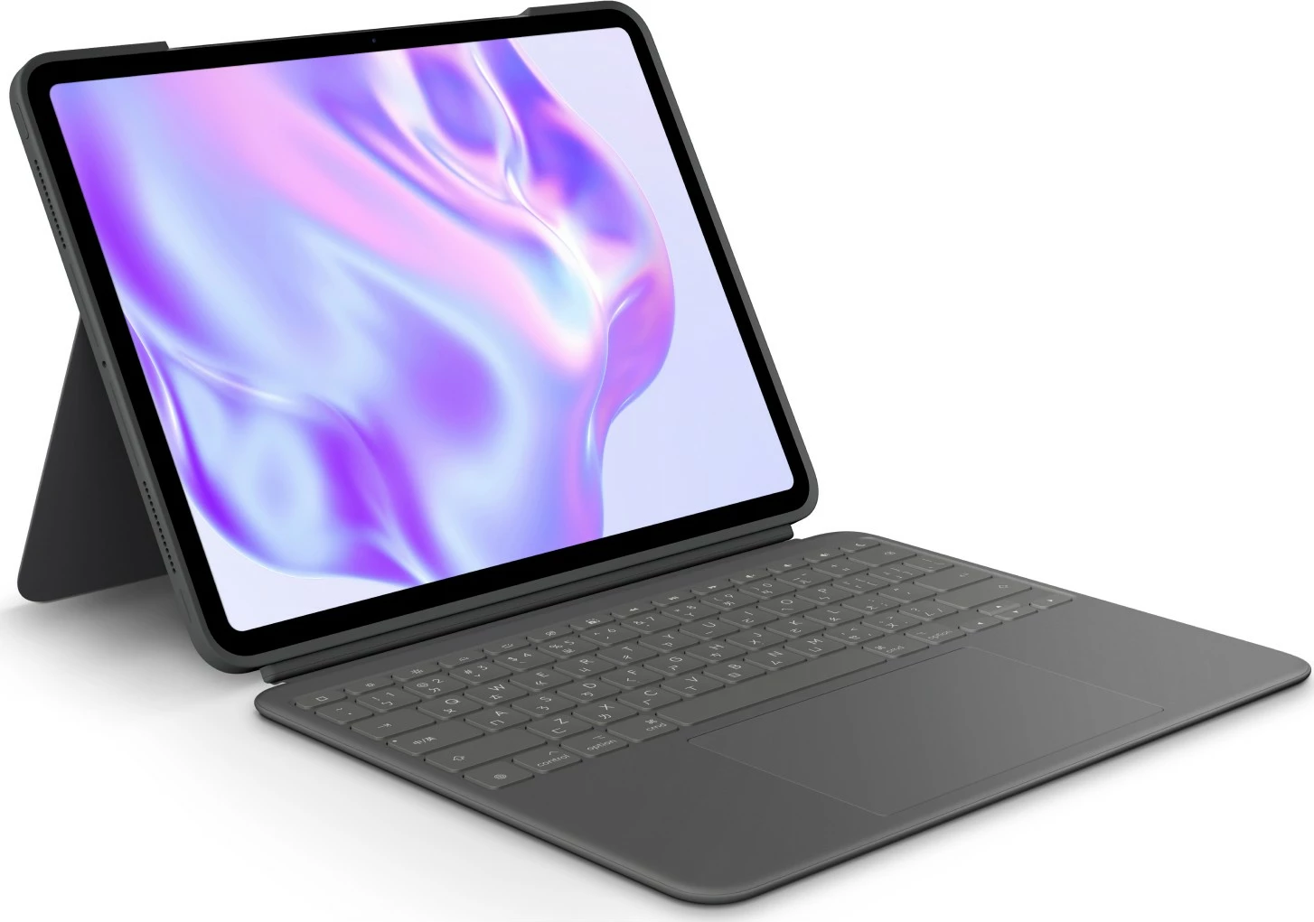 Tastierë me mbështjellës Logitech Combo Touch për iPad Pro 13 M4, QWERTZ, trackpad, grafit