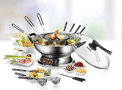 Set fondue UNOLD 48746, 6 persona, 2 L, i zi, çelik inox