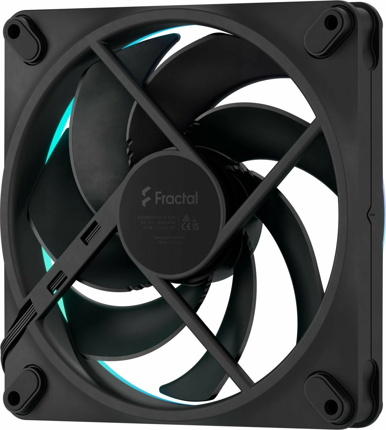 Ventilator PC Fractal Design Momentum 14 RGB FD-F-MR1-1401 140mm PWM ARGB i zi 1 copë