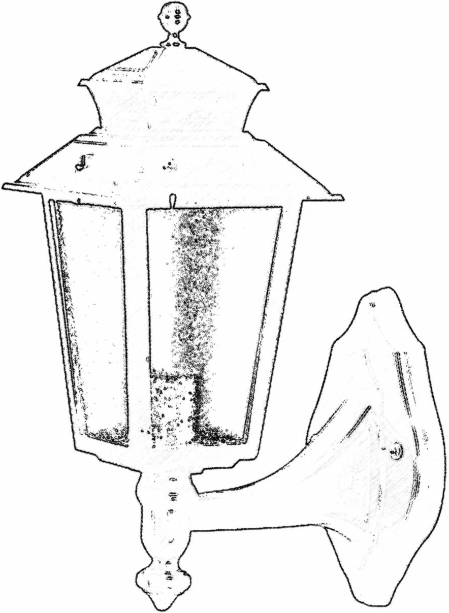 Llambë muri për jashtë, Opviq, BAP-68211-BSY, e zezë