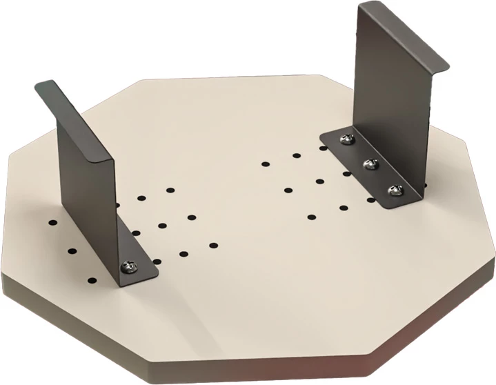 Tavolinë anësore Linea, ngjyrë krem me këmbë metalike të zeza, D34x10cm