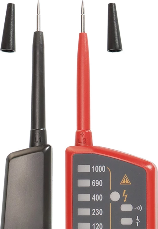 Testues tensioni dhe vazhdimësie, UNI-T UT18E, 6–1000V AC/DC, LCD + LED, test RCD, IP65