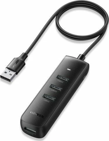 Hub USB Ugreen CM416 80657B, 4x USB-A 3.0, 5 Gbps, kabllo 1m, i zi