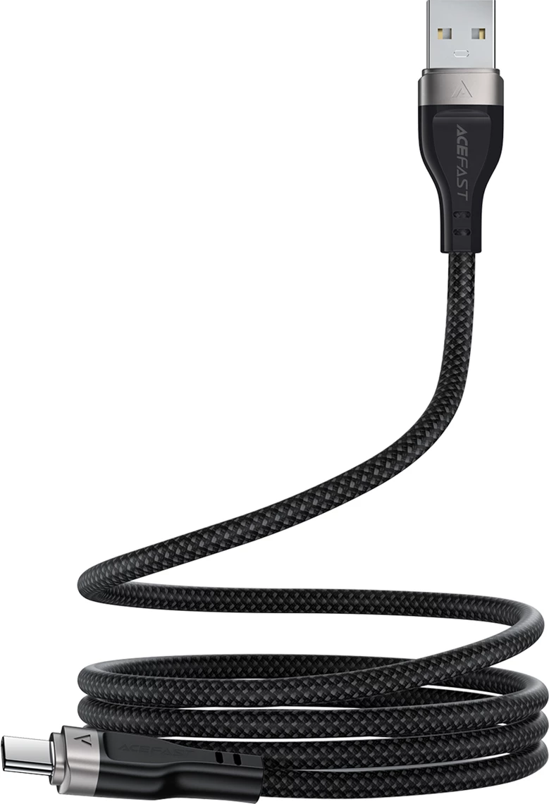Kabllo Acefast C11-04 USB-A në USB-C, 1.2m, 3A, Magnetike, e zezë