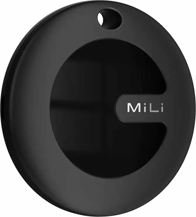Locator MiLi MiTag DUO, Bluetooth 5.2, IPX67, kompatibil me iOS/Android, i zi, paketë 4 copë