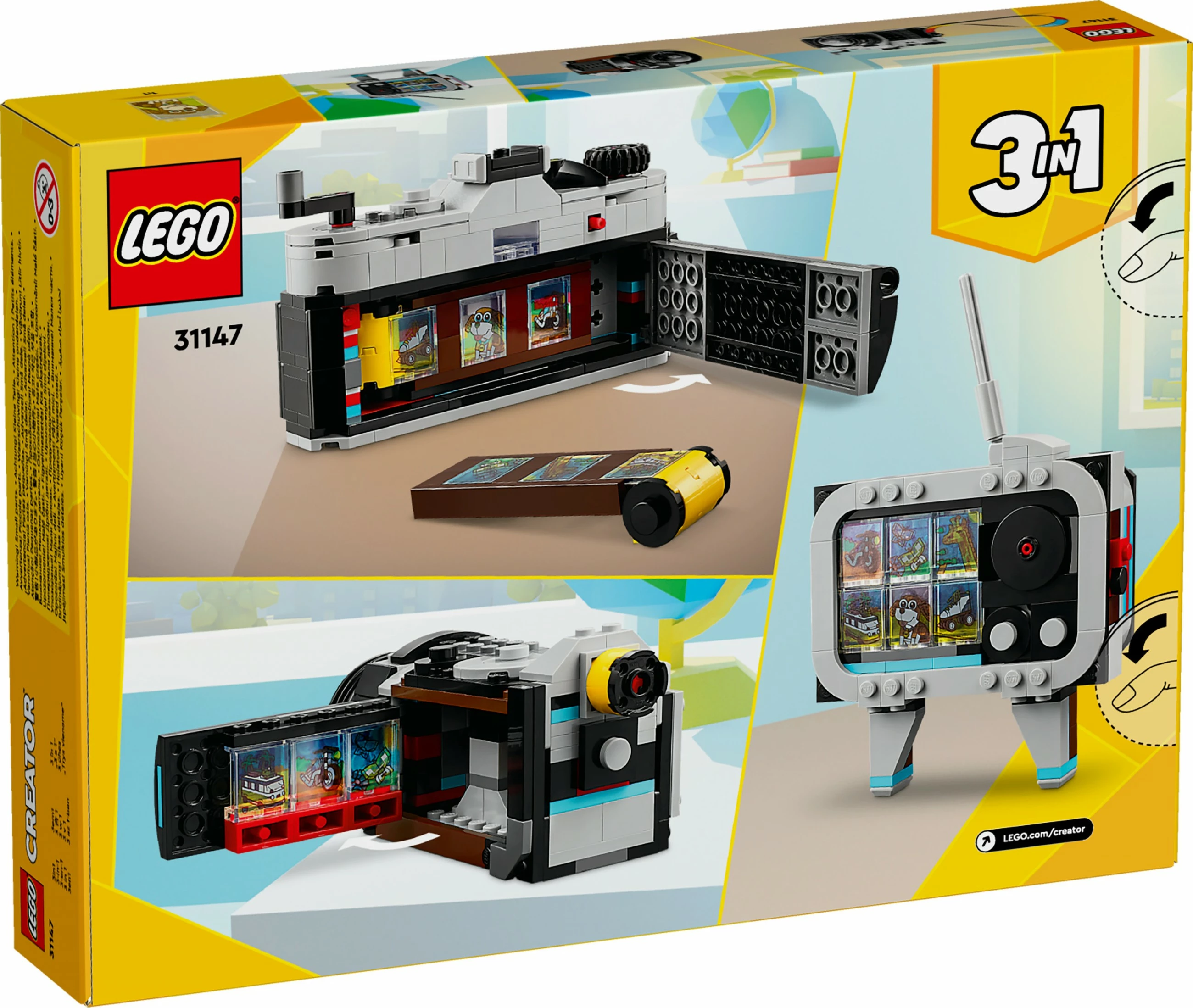 Set ndërtimi LEGO Retro Kamera, 8 vjeç+, 261 pjesë, shumëngjyrëshe
