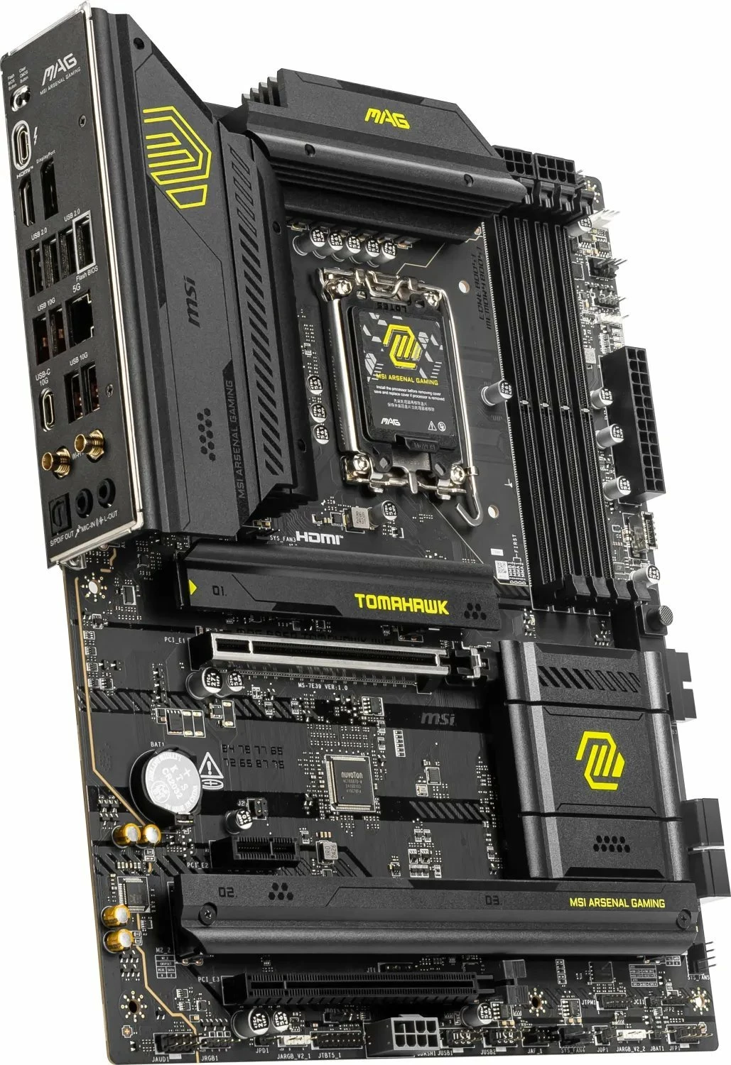 Pllakë amë MSI MAG B860 TOMAHAWK WIFI, ATX, DDR5 deri 256GB, Wi‑Fi 7 + Bluetooth, Thunderbolt 4, PCIe 5.0