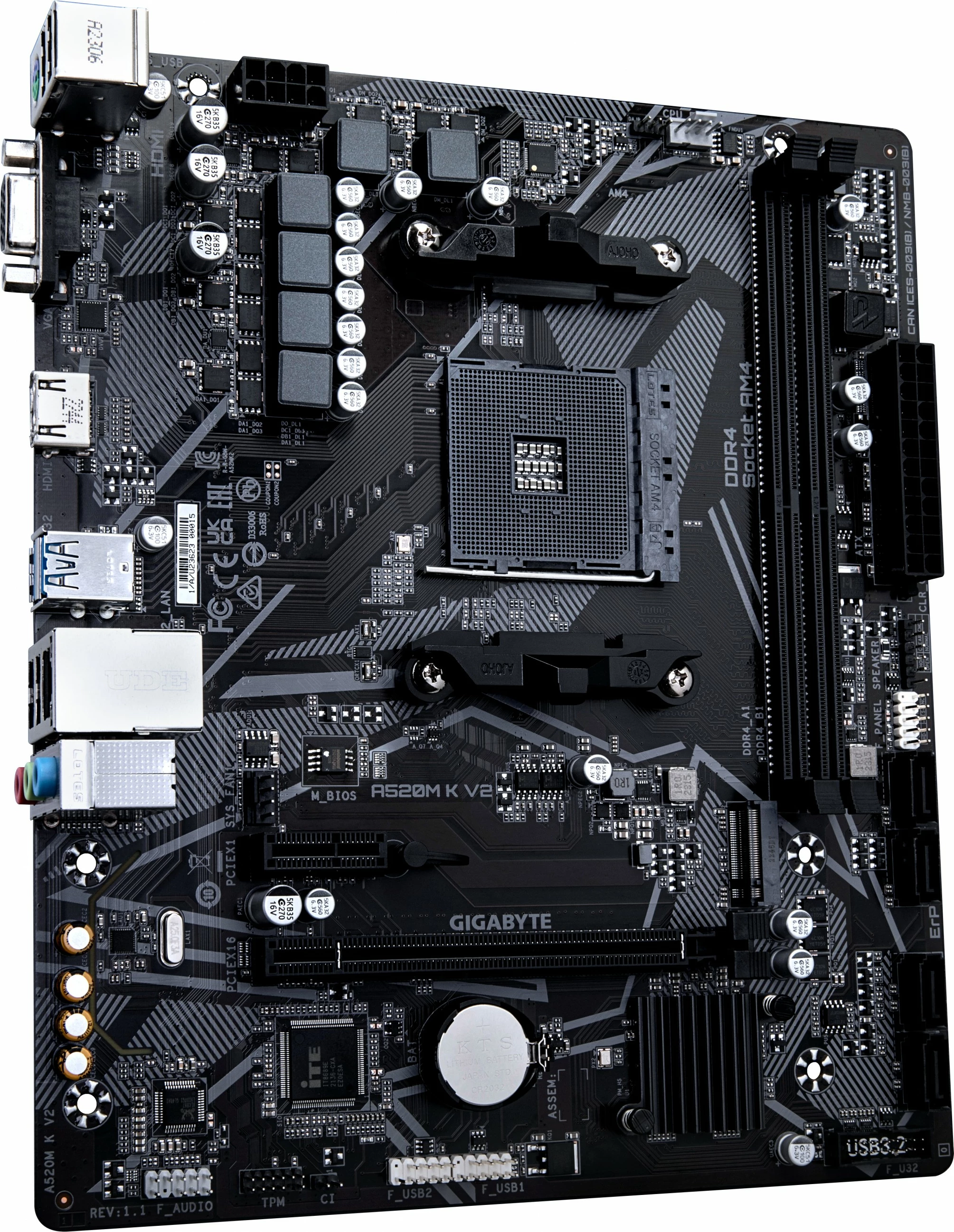 Pllakë amë Gigabyte A520M K V2, Socket AM4, mATX