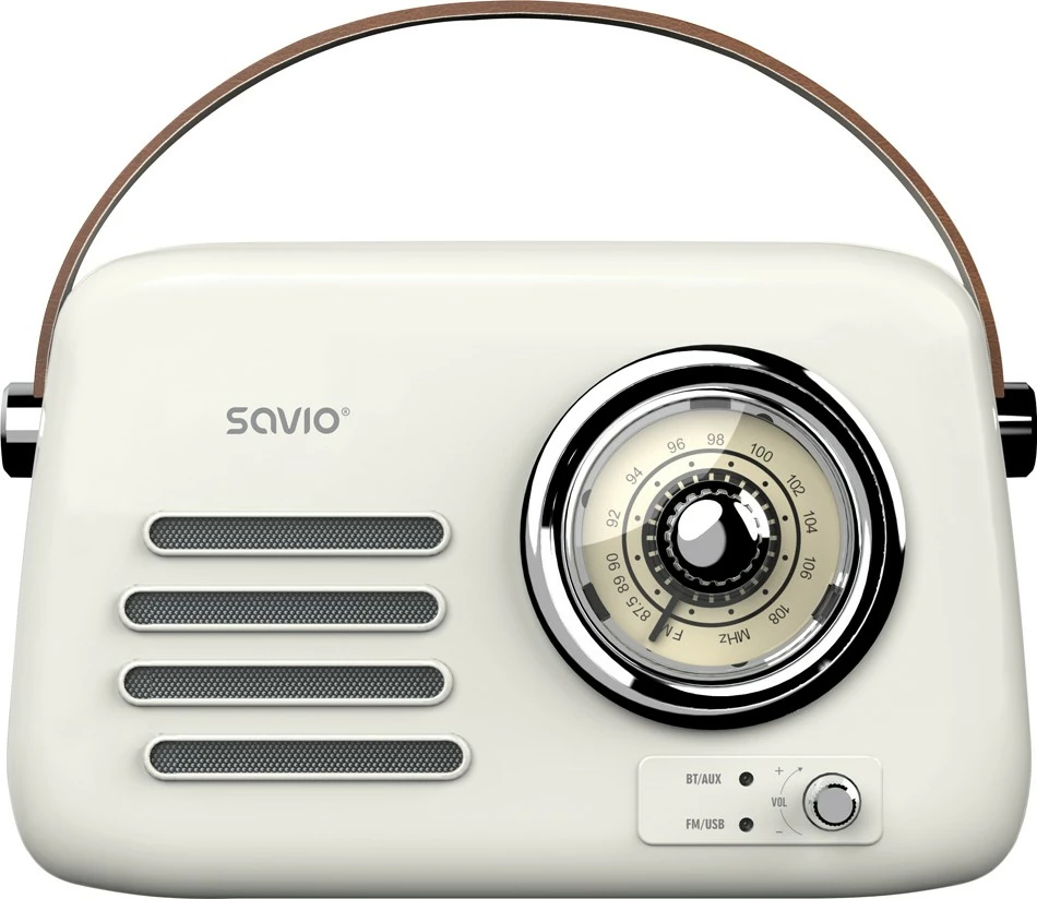 Radio portative Savio RS-02, Bluetooth 5.3, USB-C, e bardhë