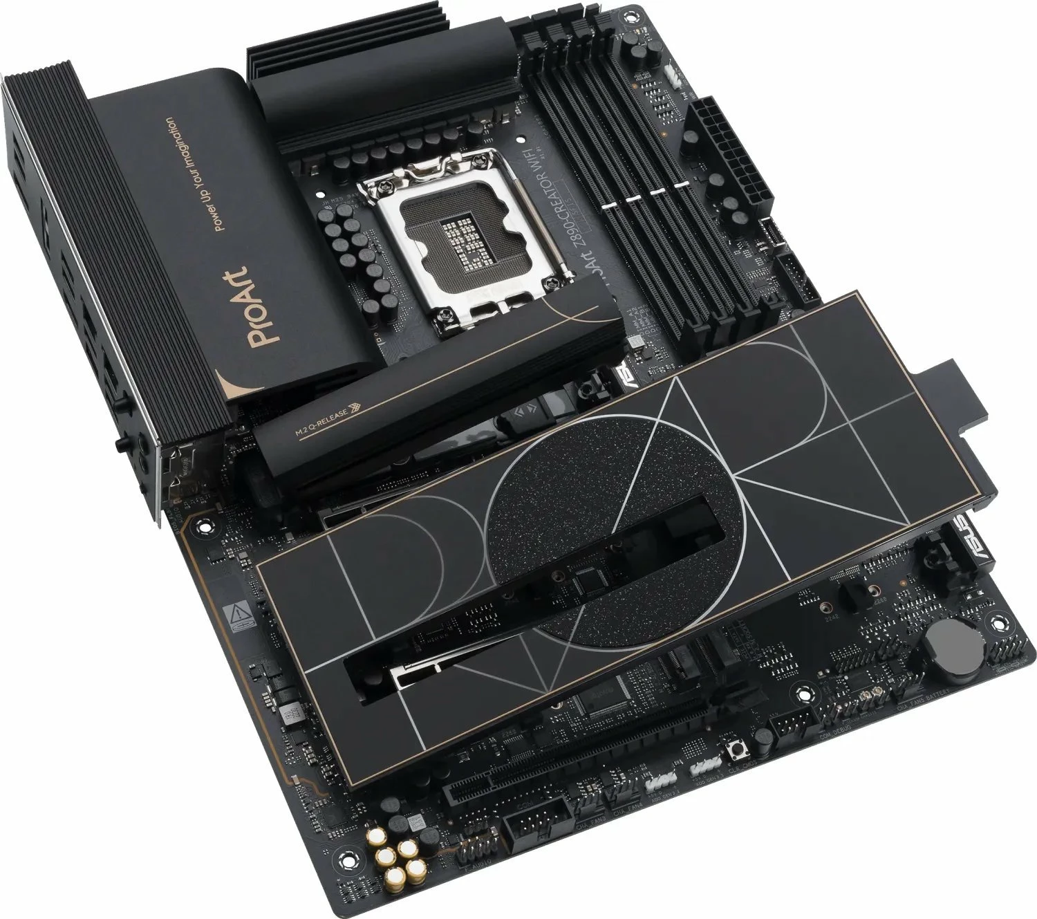 Pllakë amë Asus ProArt Z890-CREATOR WIFI, ATX, DDR5, WiFi 7, 2x LAN (10G + 2.5G), Thunderbolt 5, e zezë me aksente ari
