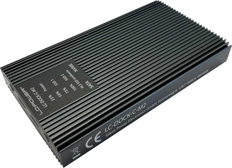 Kasë LC-Power NVMe/SATA SSD M.2 USB-C anthracite