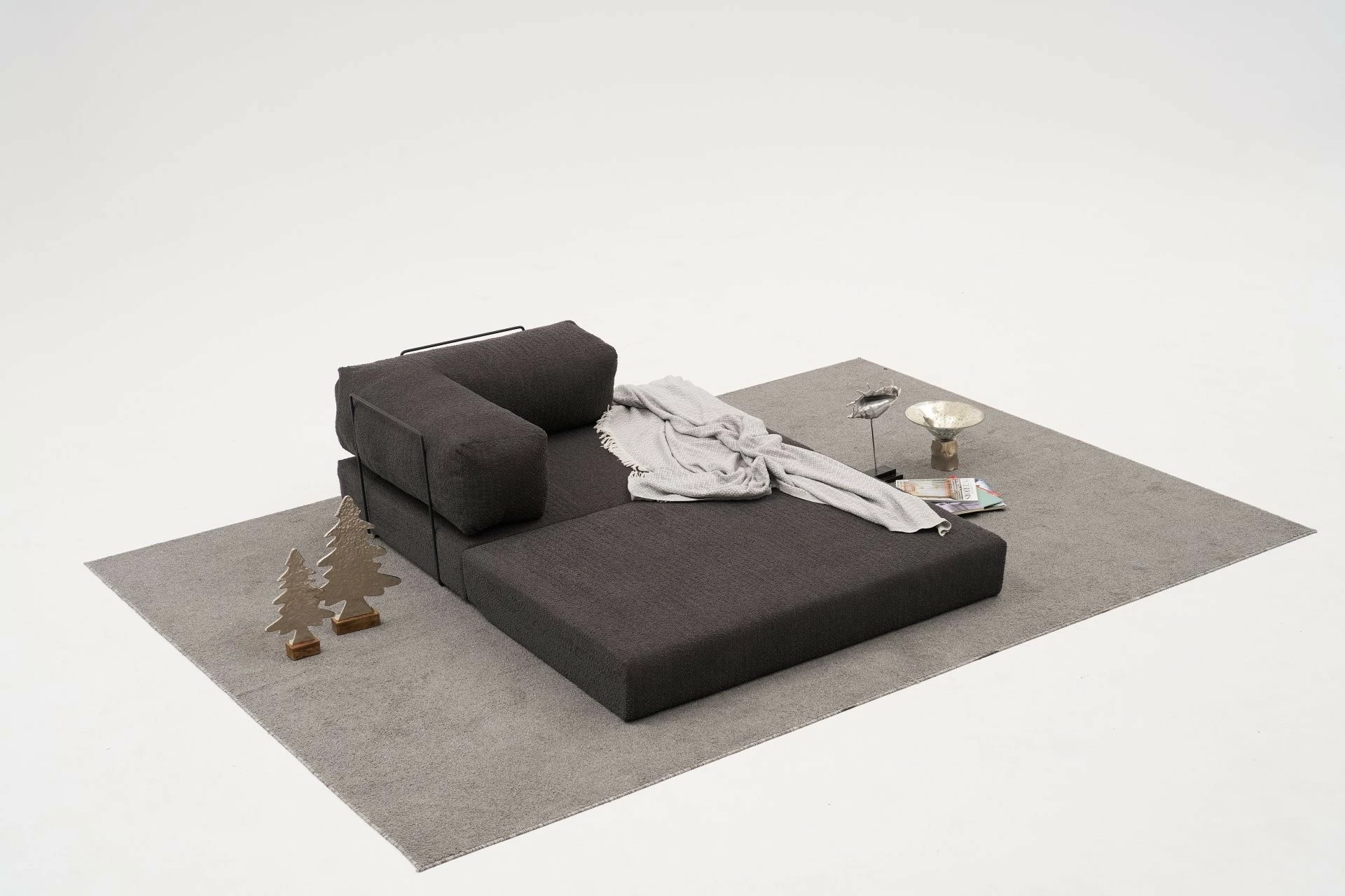 Divan dy ulës Comfort, ngjyrë antracit, Atelier del Sofa