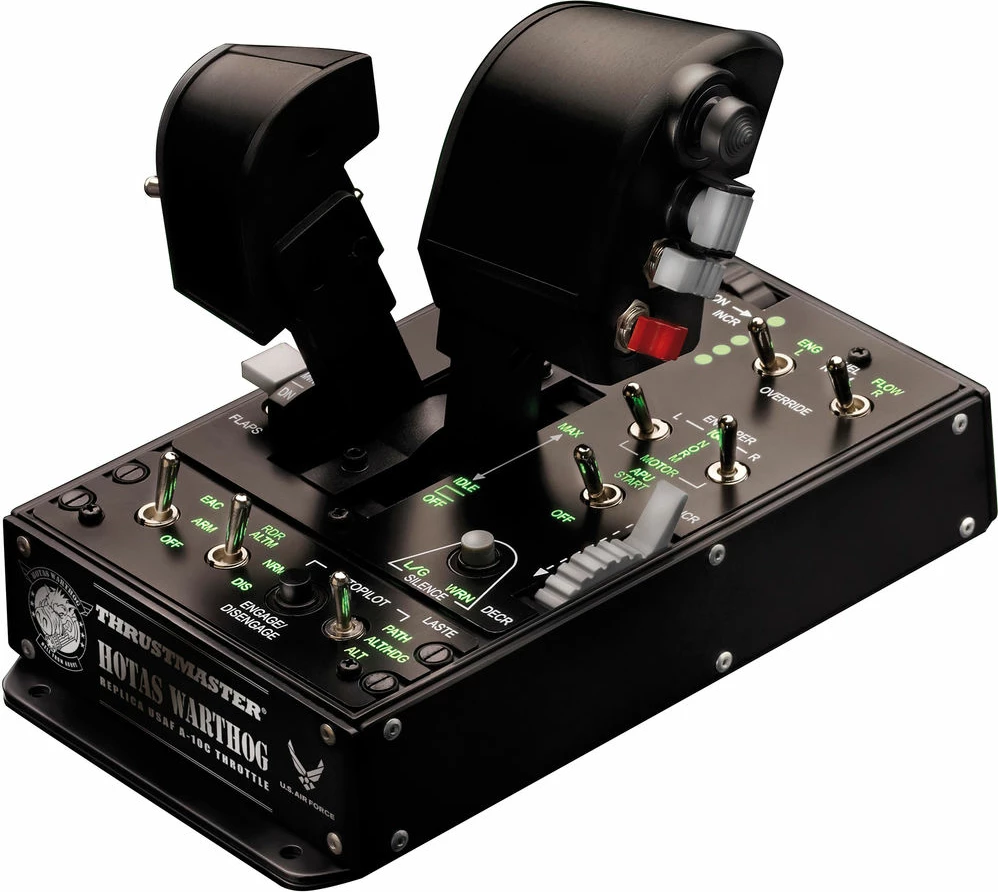 Kontrollues throttle për simulim fluturimi Thrustmaster HOTAS Warthog Dual Throttle (PC), i zi