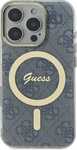 Mbështjellës Guess IML 4G MagSafe për iPhone 16 Pro Max, Blu