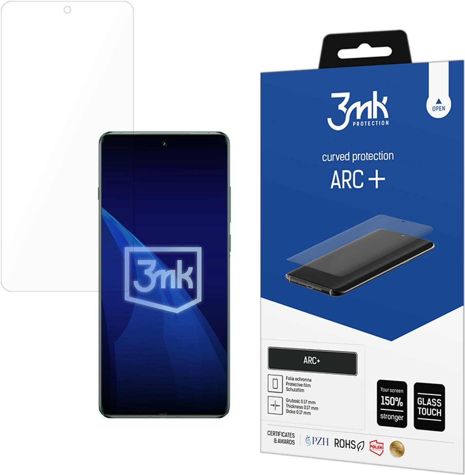 Folie mbrojtëse për ekran, 3mk Protection ARC+ për OnePlus 12, transparente