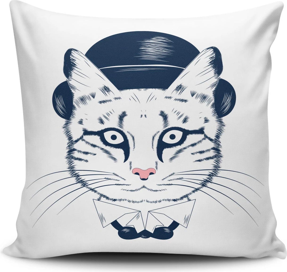 Jastëk dekorativ, mbulesë me mace, shumëngjyrëshe, NKLF-404, 43x43cm