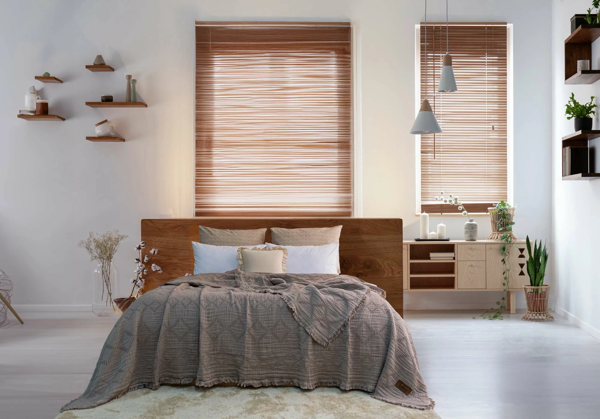 Mbulesë krevati dopio, ngjyrë mink, L'essentiel, Oscar