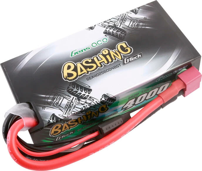 Bateri LiPo Gens ace G-Tech 4000mAh 2S2P 7.4V 60C, e zezë