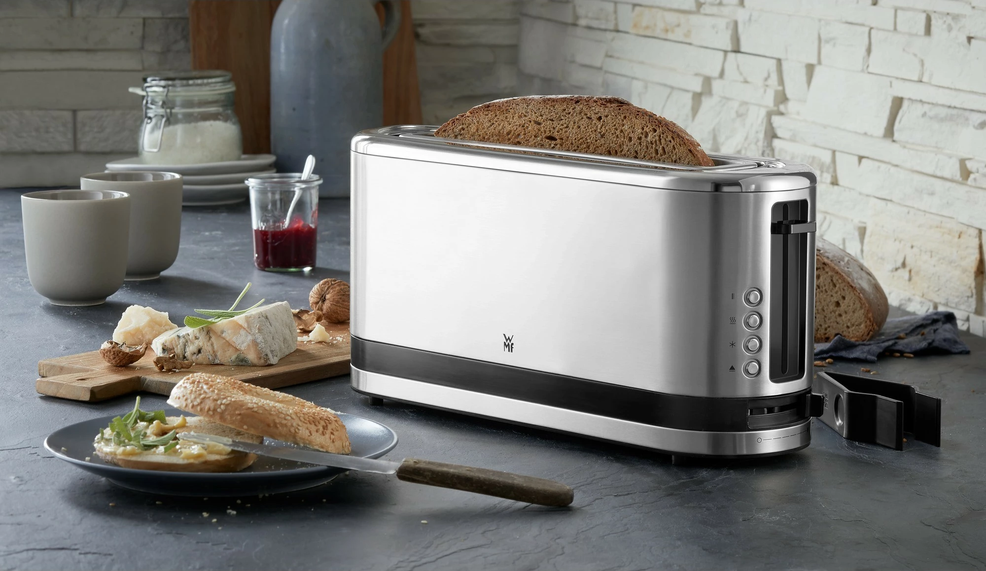 Toaster WMF Küchenminis 04.1412.0011, inox, slot i gjatë