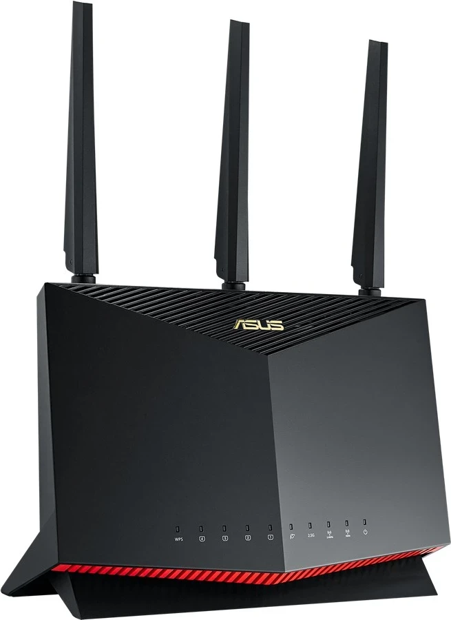 Ruter Wireless ASUS AX5700 RT-AX86U PRO, Gigabit Ethernet, Dual-band, 4G, Zi e Zezë dhe e Kuqe