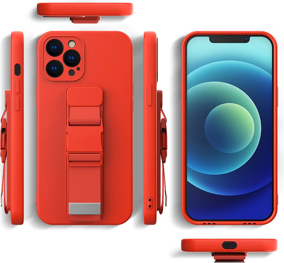 Mbështjellës Hurtel për iPhone 12 Pro Max me litar, e gjelbër e errët