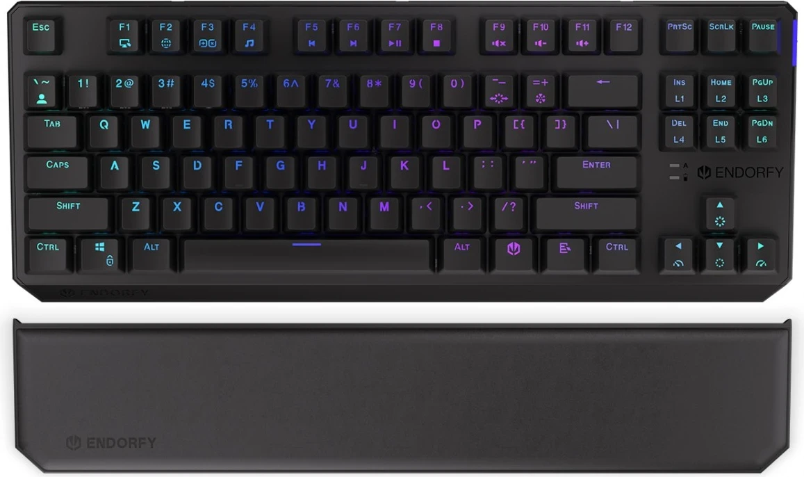 Mbështetëse për kyçe Endorfy Thock TKL Palm Rest, e zezë 